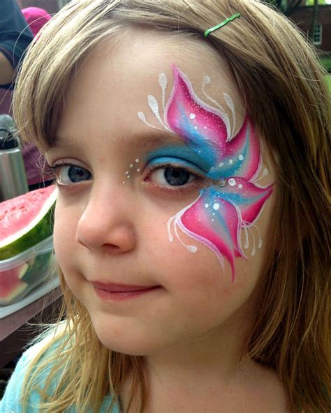 dark fairy face paint|easy flower face painting designs.